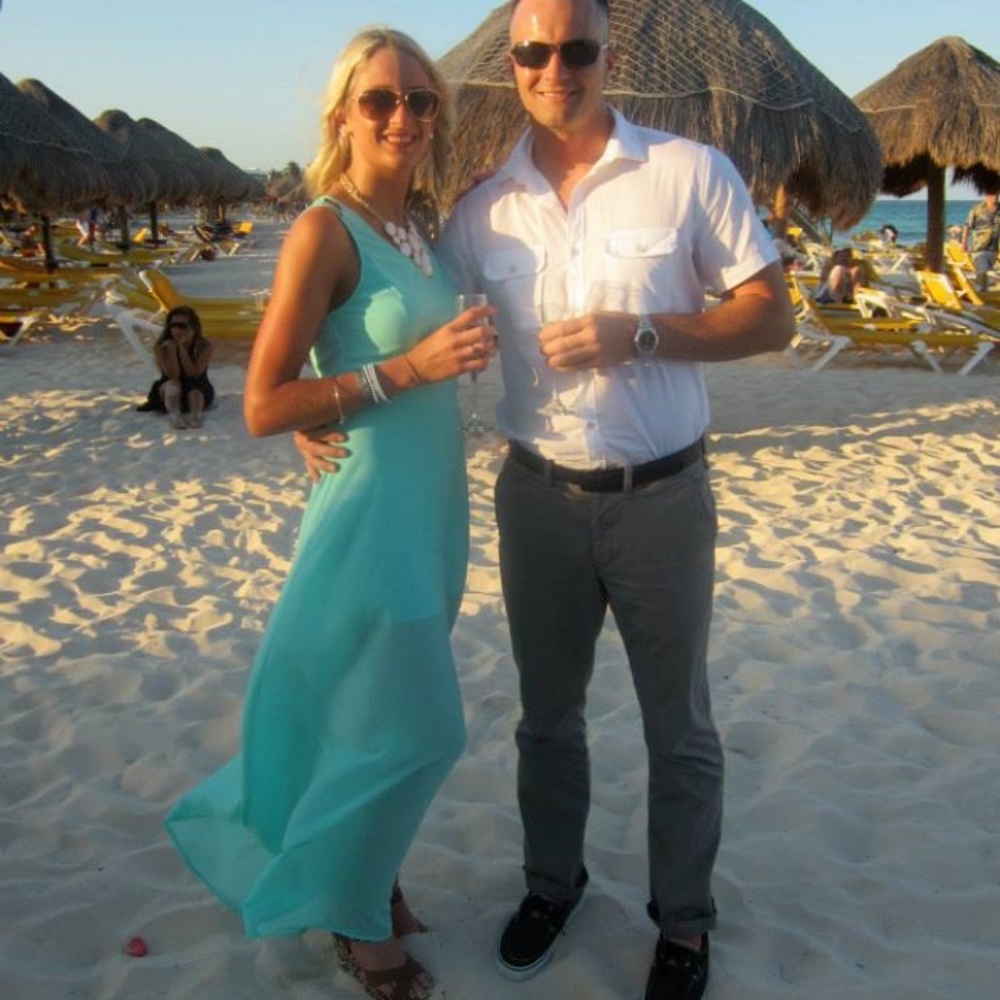 Turquoise maxi dress